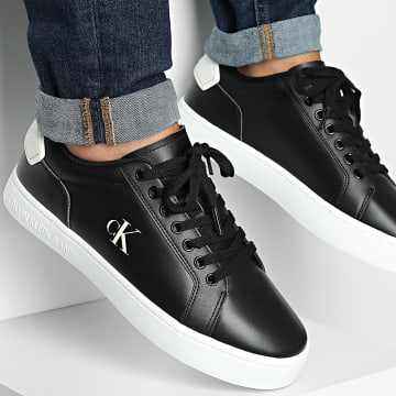 Calvin Klein - Baskets Classic Cupsole Ru Patch 1297 Negro Blanco Brillante