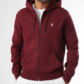 Polo Ralph Lauren - Sudadera con capucha y cremallera Original Player Burdeos