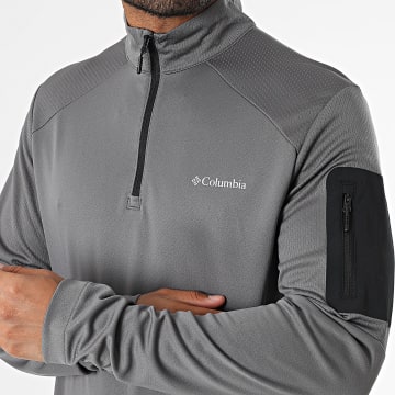 Columbia - Tee Shirt Lange Mouw Zip Neck Tech Knit 2095603 Grijs