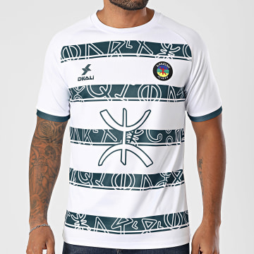 DKALI - Maillot De Foot Amazigh Blanc Bleu
