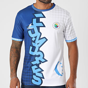 DKALI - Maillot De Foot Comores Bleu Marine Bleu Clair Blanc Gris