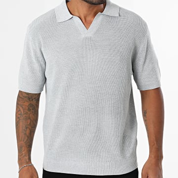 Frilivin - Polo Manches Courtes Côtelé 8DZ Gris