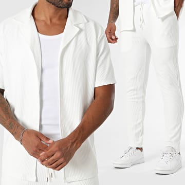 Frilivin - Ensemble Chemise Manches Courtes Et Pantalon 385 Blanc