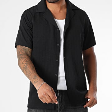 Frilivin - Chemise Manches Courtes Texturée 177 Noir
