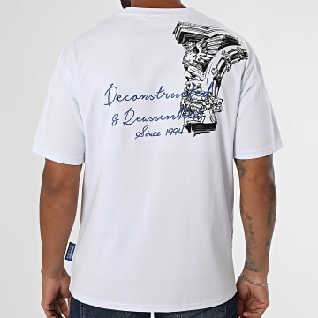 MTX - Tee Shirt Oversize 619 Blanc Bleu Roi Noir