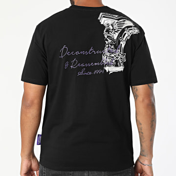 MTX - Tee Shirt Oversize 619 Noir Violet Blanc