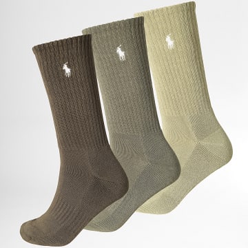 Polo Ralph Lauren - 3 Paar Original Player Socken Hellgrün Khaki Grün