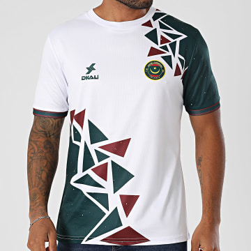 DKALI - Maillot De Foot Mauritanie Blanc Vert Foncé Bordeaux