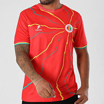 DKALI - Maillot De Foot Guinée Rouge Vert Jaune