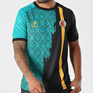 DKALI - Maillot De Foot Cameroun Noir Vert Orange Clair
