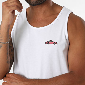 Luxury Lovers - Débardeur Embroidery Autobahn Blanc