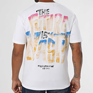 MTX - Tee Shirt Oversize 672 Blanc Camel Bleu Rose