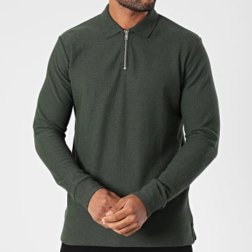 Produkt - Felix Long Sleeve Polo Dark Green