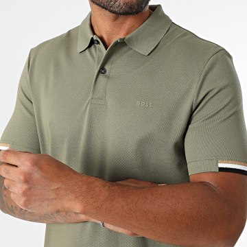 BOSS - Parlay short-sleeved polo shirt 50467113 Khaki green