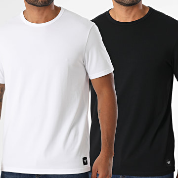 Emporio Armani - Juego De 2 Camisetas EM000391-AF10776 Negro Blanco