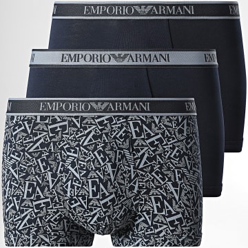 Emporio Armani - 3er-Pack Boxershorts EM000370-AF10779 Marineblau Grau