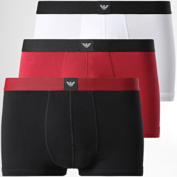 Emporio Armani - 3er-Pack Boxershorts EM002205-AF14987 Rot Schwarz Weiß