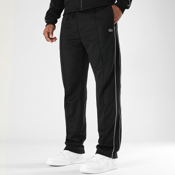 Lacoste - Pantalon Jogging Logo Brodé Crocodile Regular Fit Noir