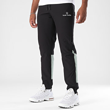 Sergio Tacchini - Nilo 41189 Zwart Lichtgroen Joggingbroek