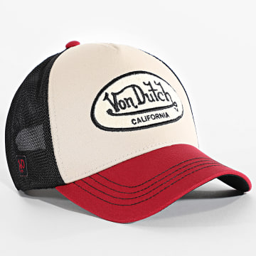 Von Dutch - Trucker Cap Terry Beige Rot Schwarz