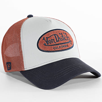 Von Dutch - Casquette Trucker Terry Gris Bleu Marine Camel