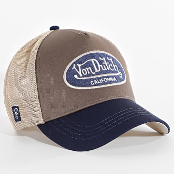 Von Dutch - Trucker Cap Terry Marineblau Taupe Beige