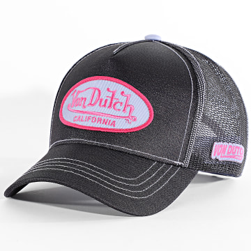 Von Dutch - Trucker Glitter Cap Schwarz Rosa Grau