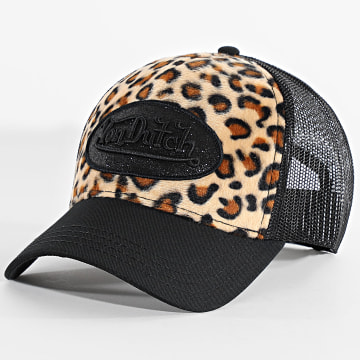 Von Dutch - Trucker Cap Leofur Schwarz Beige Leopard