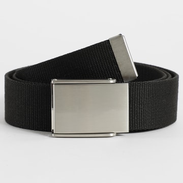 LBO - Placa de cinturón con hebilla ajustable 0002 Negro Plata