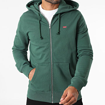 Levi's - Felpa con cappuccio e zip 34584 Verde scuro