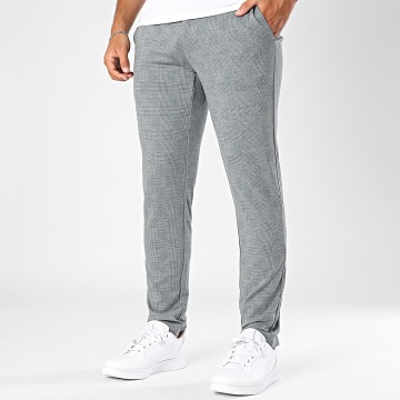 Only And Sons - Pantalon A Carreaux Slim Mark Gris Chiné