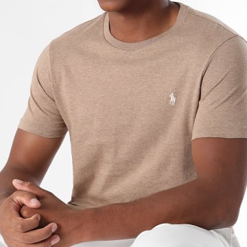 Polo Ralph Lauren - Tee Shirt Original Player Custom Slim Fit Beige Chiné
