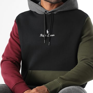 Polo Ralph Lauren - Sudadera Logo Bordado Negro Verde Caqui Burdeos Gris Brezo
