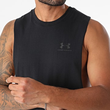 Under Armour - Loose Left Chest Cut Off Tank Top 1329286 Zwart