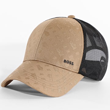 BOSS - Casquette Trucker Zed 50544407 Beige Foncé Noir