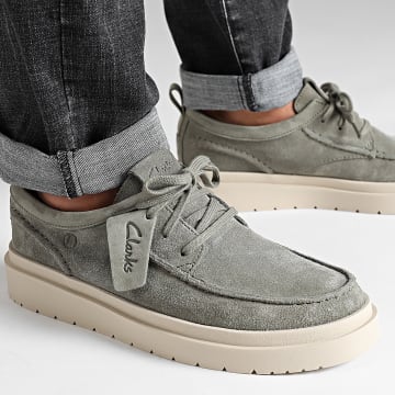 Clarks - Chaussures Polden Moc Sage Suede