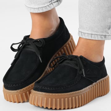 Clarks - Chaussures Femme Torhill Bee Black Suede