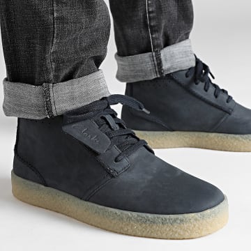 Clarks - Chaussures Streethill Mid Navy Nubuck