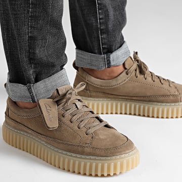 Clarks - Chaussures Torhill Lace Dark Sand Nubuck