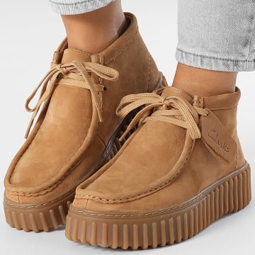 Clarks - Chaussures Femme Torhill Moss Light Tan Nubuck