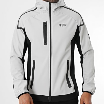 Comme Des Loups - Montana Giacca con zip e cappuccio grigio chiaro riflettente
