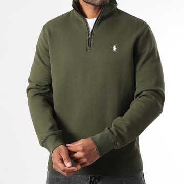 Polo Ralph Lauren - Original Player Zip Neck Sweat Top Verde caqui oscuro
