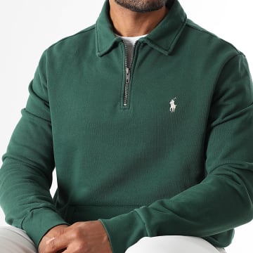 Polo Ralph Lauren - Original Player Zip Neck Sweat Top Verde Oscuro