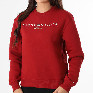 Tommy Hilfiger - Felpa girocollo donna Reg Corp Logo 9791 Rosso
