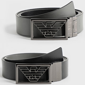 Emporio Armani - Reversible Gürtel Y4S507-Y134J Schwarz Grau