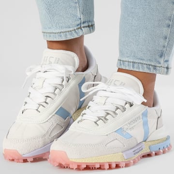 Lacoste - Baskets Femme Elite Active 225 Off White Light Blue