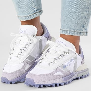 Lacoste - Baskets Femme Elite Active 225 White Light Purple