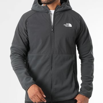 The North Face - Veste Polaire Zippée Capuche Glacier A89JJ Gris Anthracite