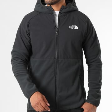The North Face - Glacier A89JJ Giacca con zip e cappuccio in pile grigio antracite