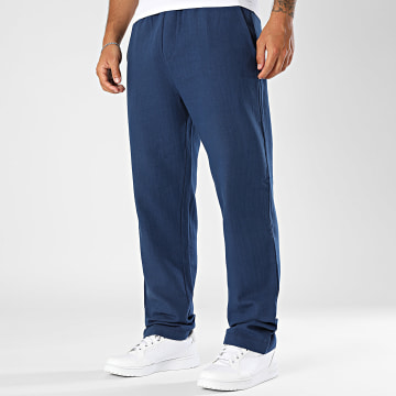 ADJ - Pantalon Effet Lin 041 Bleu Marine